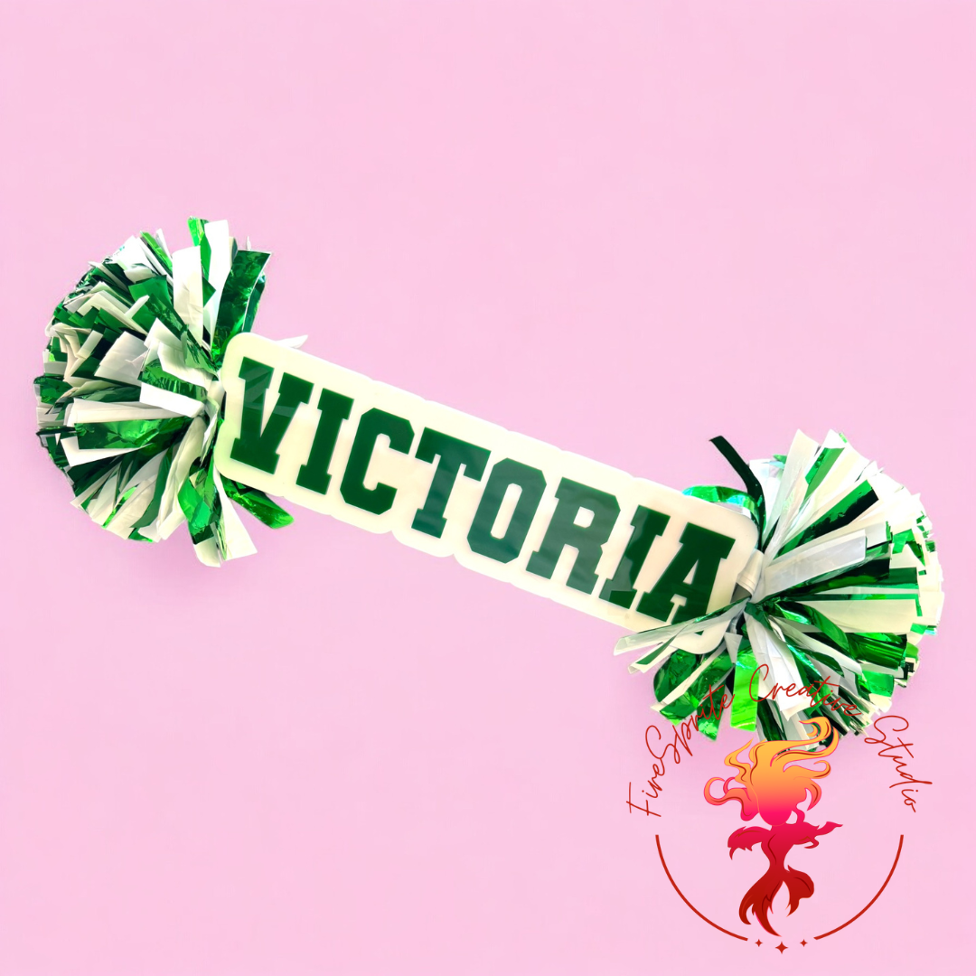 Custom Cheer Spirit Stick, Sports Sign, Game Day Sign- NON GLITTER