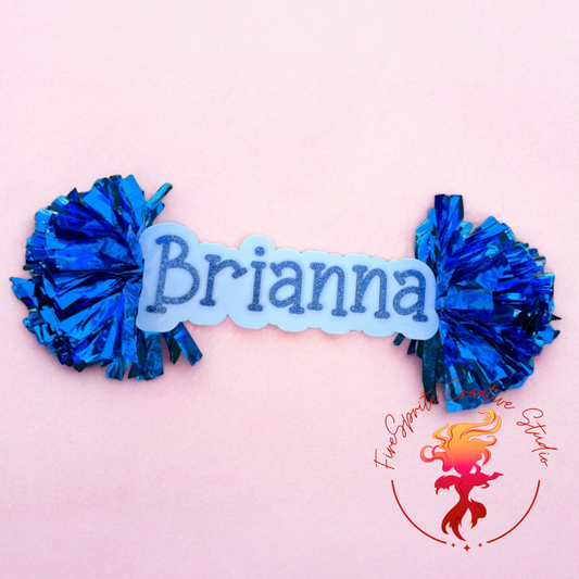 Custom Cheer Spirit Stick, Sports Sign, Game Day Sign- GLITTER/MIRROR
