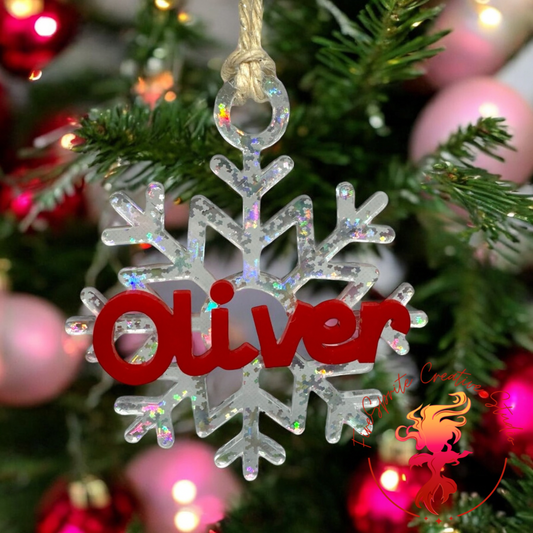 Snowflake Stocking Tag